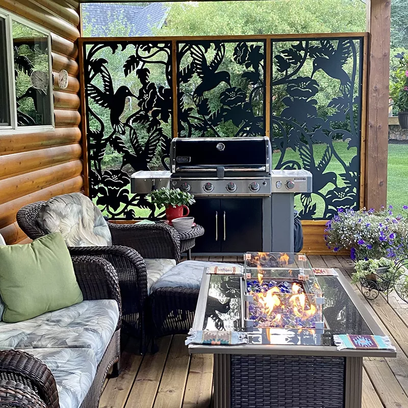 galvanized steel privacy screen
